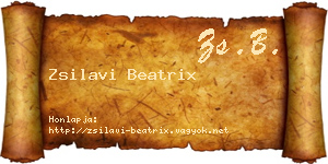 Zsilavi Beatrix névjegykártya