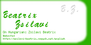 beatrix zsilavi business card